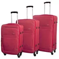 Kliknite za detalje - Enova Komplet proširivih kofera 55/69/79cm Doha Red 521140