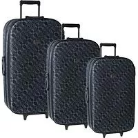 Kliknite za detalje - Komplet 3 kofera za putovanja Cairo Pattern Black