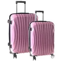 Kliknite za detalje - Koferi Sazio De Tour Komplet od 2 Komada - Las Vegas Gliter Pink