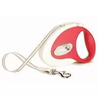 Kliknite za detalje - Flexi Povodac za pse Collection M Tape 5m White-Red