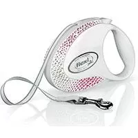 Kliknite za detalje - Povodac za psa Flexi Glam Composition M Tape 5m Pearl White