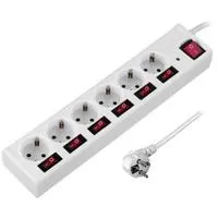 Kliknite za detalje - Hama Produžni kabl sa 6 utičnica koje se pojedinačno aktiviraju 3.5kW 1.4m 121947