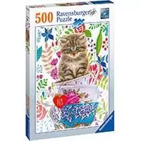 Kliknite za detalje - Puzzle 500 delova Mače u šoljici za čaj Ravensburger 15037