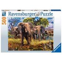 Kliknite za detalje - Puzzle 500 delova Slonovi Ravensburger 15040