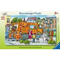 Kliknite za detalje - Puzzle slagalica 15 delova Ðubretarac je došao po otpad  Ravensburger 06162