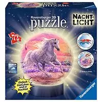Kliknite za detalje - RAVENSBURGER 3D puzzle LOPTA Lampa KONJ 72 dela RA11843