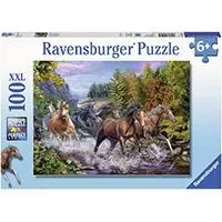 Kliknite za detalje - RAVENSBURGER Puzzle 100XL delova Životinje - Konji u trku RA10403