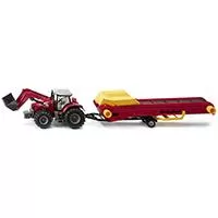 Kliknite za detalje - SIKU Traktor utovarivač Massey Ferguson sa prikolicom 1996