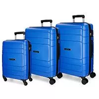 Kliknite za detalje - Set tvrdih kofera 80/68/58cm Roll Road Fast Blue 58494