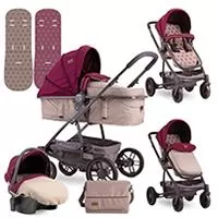 Kliknite za detalje - LORELLI Kolica za bebe S-500 SET Beige and Red Dots