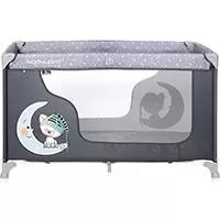 Kliknite za detalje - LORELLI Prenosivi krevetac Krevet torba MOONLIGHT 1 nivo Grey Cute Moon 10080392070