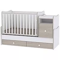 Kliknite za detalje - LORELLI Drveni krevetac 3u1 TREND PLUS White-Amber 10150400035