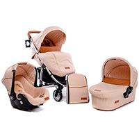 Kliknite za detalje - KIKKA BOO Kolica za bebe MADRID 3 u 1 Beige 31001010004