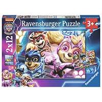 Kliknite za detalje - Puzzle za decu 2x12 delova Paw Patrol Mighty Movie Ravensburger 05721