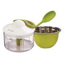Tefal set ručna seckalica, posuda inox i silikonska varjača