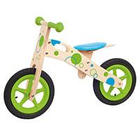 WOODY Dečiji drveni balans bicikl - bicikl bez pedala - zeleni 91189