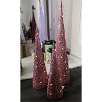 LED Svetleća Kupa Pearl Cone Visina 50 cm Roze