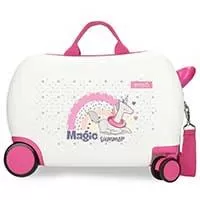 Kliknite za detalje - Dečiji putni kofer za vožnju Enso Magic summer white 96310