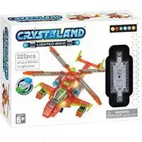 Kliknite za detalje - Crystaland prozirne kocke sa svetlom 222 kom helikopter