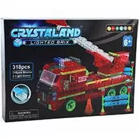Kliknite za detalje - Crystaland prozirne kocke sa svetlom 318 kom vatrogasni kamion
