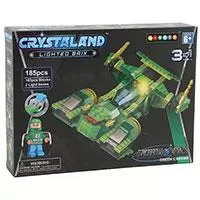 Kliknite za detalje - Crystaland prozirne kocke sa svetlom 3u1 svemirski brod 185 kocaka