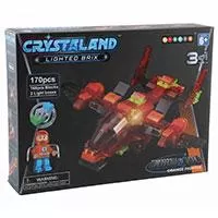 Kliknite za detalje - Crystaland prozirne kocke sa svetlom 3u1 avion 170 kocaka