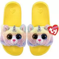 Kliknite za detalje - Papuče za decu TY Beanie Boos Fashion broj 32-34 Mačka jednorog Heather 95441
