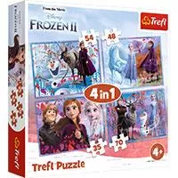 Kliknite za detalje - Trefl puzzle 4u1 Frozen II 34323