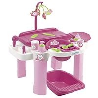 ECOIFFIER Nursery - 3 u 1 Set za lutke Pult za prepovijanje Kadica Hranilica 13 delova Role-play SM002879