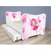 Kliknite za detalje - Dečiji krevet sa dušekom, letvicama i fiokom Happy kitty Fairy 160x80 cm