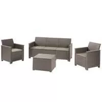 Kliknite za detalje - Baštenska garnitura Emma 3 seater Cappuccino 246144
