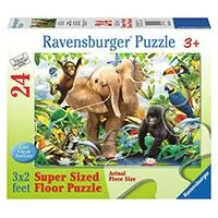 Kliknite za detalje - Ravensburger Velike podne puzzle 24 dela Mladunci iz džungle 05347