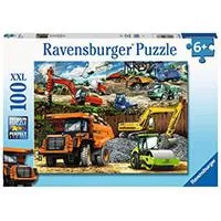 Kliknite za detalje - Ravensburger Slagalica 100 delova Građevinska vozila 12973