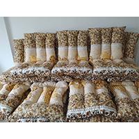 Jastuk Za Stolicu Sa Naslonom 1 kom. 45 x 90 cm BROWN FLOWERS
