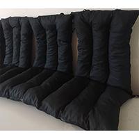 Jastuk Za Stolicu Sa Naslonom 1 kom. 50 x 100 cm BLACK