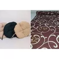 Kliknite za detalje - Okrugli jastuk sedalica za stolice 50 cm - Brown Ornament