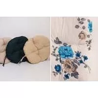 Kliknite za detalje - Okrugli jastuk sedalica za stolice 50 cm - Blue Flowers