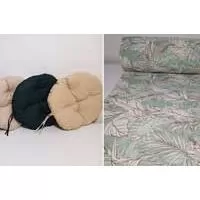 Kliknite za detalje - Okrugli jastuk sedalica za stolice 50 cm - Flora Mint