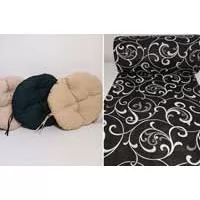 Kliknite za detalje - Okrugli jastuk sedalica za stolice 50 cm - Black Ornament