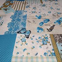 Kliknite za detalje - Jastuci za garniture od paleta - 100 x 50 x 50 cm - Blue Patchwork