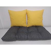 Kliknite za detalje - Jastuci za garniture od paleta 100 x 50 x 50 cm Dots - Žuta