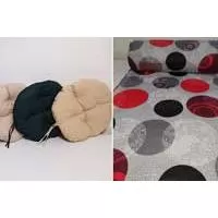Kliknite za detalje - Okrugli jastuk sedalica za stolice 50 cm - Dotty Red