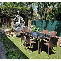 Ljuljaška Jaje - Metalna Domestico WHITE sa jastukom BLACK ORNAMENT