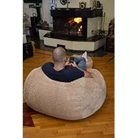 Kliknite za detalje - Lazy Bag Jumbo Fotelja- Štraftica Bež