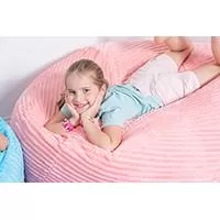 Kliknite za detalje - Lazy Bag Kids Fotelja Štraftica roze