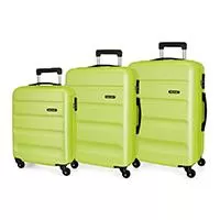 Kliknite za detalje - Komplet ABS kofera 75/65/55cm Roll Road Flex Green 5849466