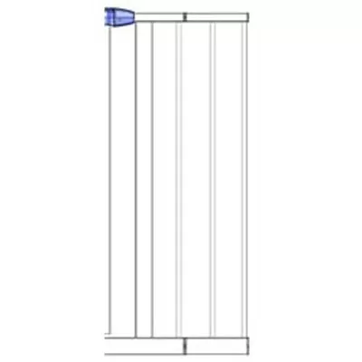 Lindam produžetak za sigurnosnu ogradicu 7cm white 44314 - Lindam produžetak za sigurnosnu ogradicu 7cm, bele boje. - Slika