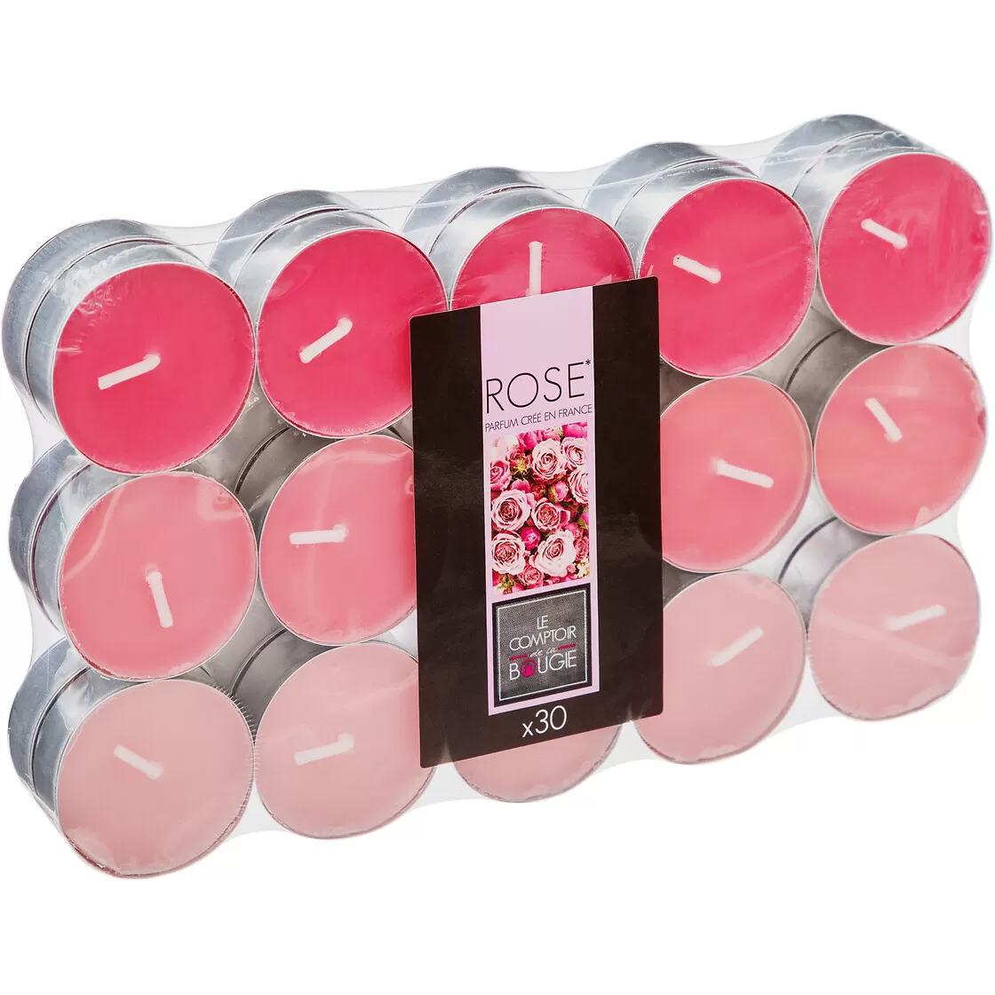 Atmosphera Set Sveca Nina X30 Roze - Dimenzije: 3,7 x 1,3 cm. Materijal: vosak. Boja: roze nijanse. Miris: ruža. Trajanje: 3,5 h. Set sadrži 30 sveća. Kolekcija: Nina. Brend: Atmosphera. - Slika