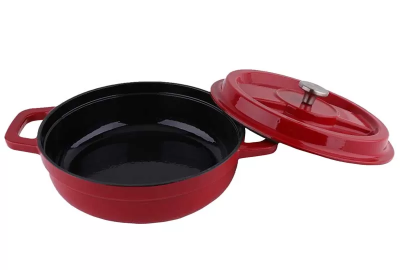 Zilan Šerpa sa poklopcem 24cm - Šerpa sa poklopcem, prečnika 24cm. Zapremina šerpe je 2,1 lit. Unutrašnjost je emajlirana. - Slika