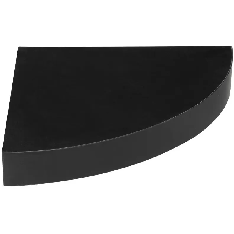 Five Zidna Ugaona Polica Fixy 25x25x3,8cm Mdf Crna - Dimenzije: 25X25X3,8CM. Materijal: MDF. Boja: Crna. Maksimalna nosivost: 3kg. Montaza: Skriveno kacenje; U pakovanje su ukljuceni elementi za montiranje. Kolekcija: Fixy. Brend: 5five simplysmart. - Slika